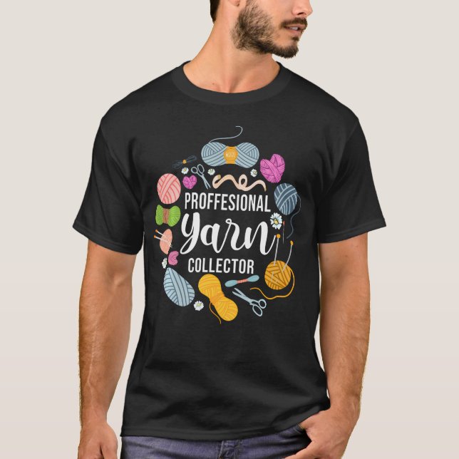 Stricken Strickerin Professionelles Garn T-Shirt (Vorderseite)