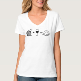 Stricken und Weingleichgestellte Frogging T-Shirt