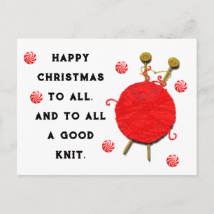 Stricken Weihnachtsurlaub Postkarte