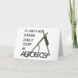 Strickende Aerobic Karte