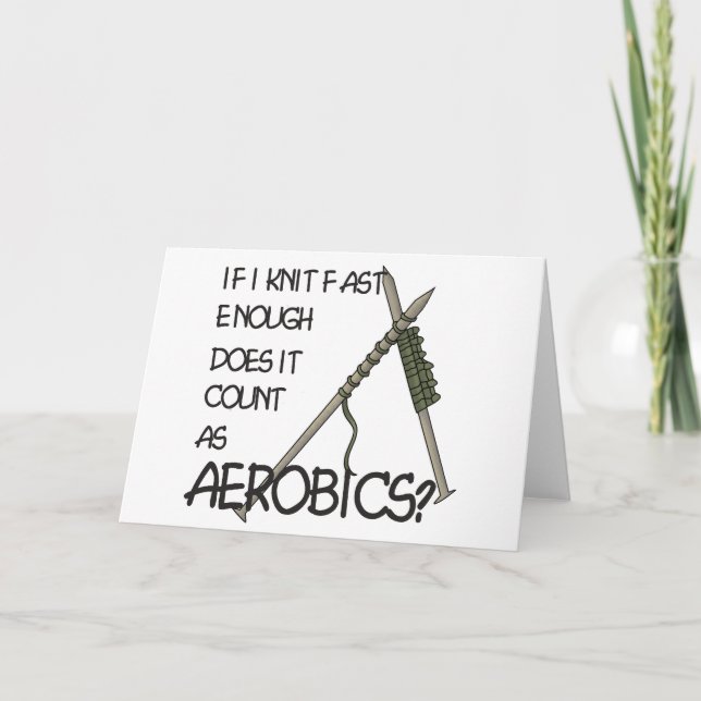 Strickende Aerobic Karte (Vorderseite)