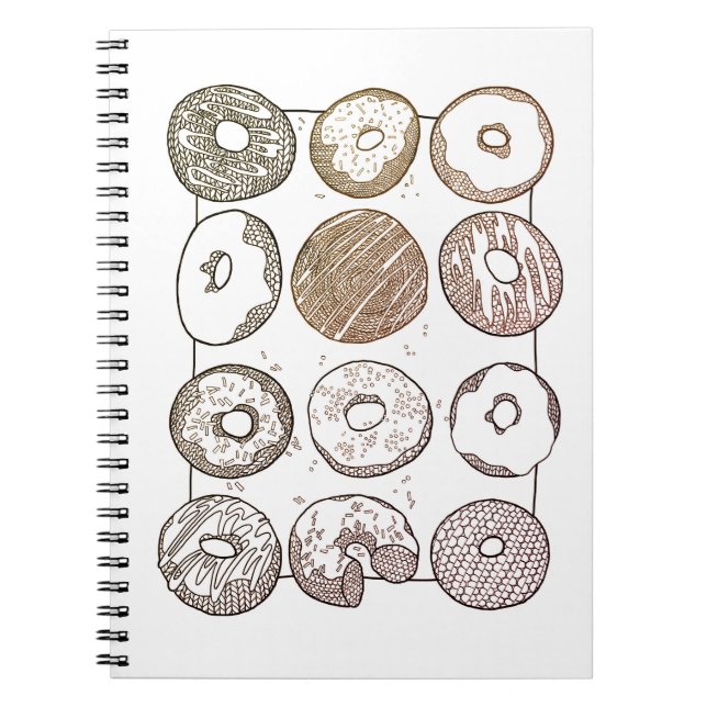 STRICKENDE DOZEN DONUTS Spiralblock  Notizblock (Vorderseite)