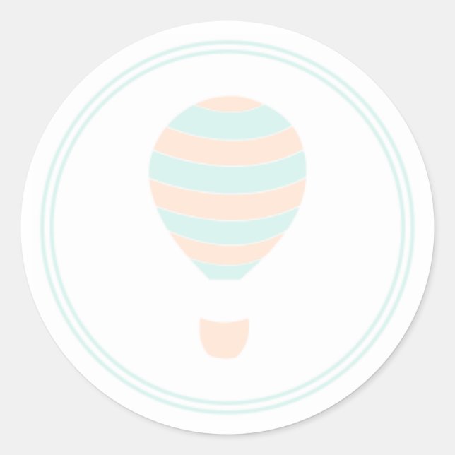 Strickende Heißluftballon-Sticker Runder Aufkleber (Vorderseite)