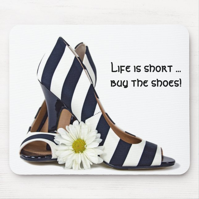 Strickende High Heels Mousepad (Vorne)