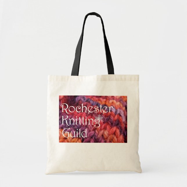 Strickende Innungs-Tasche mit Schneeflocke Tragetasche (Vorne)