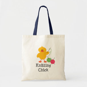 Strickende Küken-Taschen-Tasche Tragetasche
