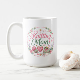 Strickende Mutter Kaffeetasse