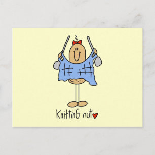 Strickende Nuss T-Shirts und Geschenke Postkarte