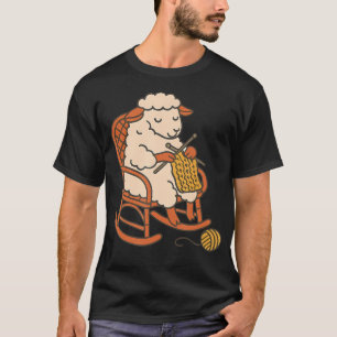 Strickende Schafe in Schaukelstuhl T-Shirt