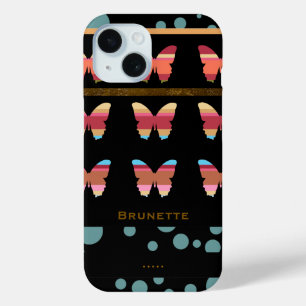 Strickende Schmetterlinge und Kreise Case-Mate iPhone Hülle