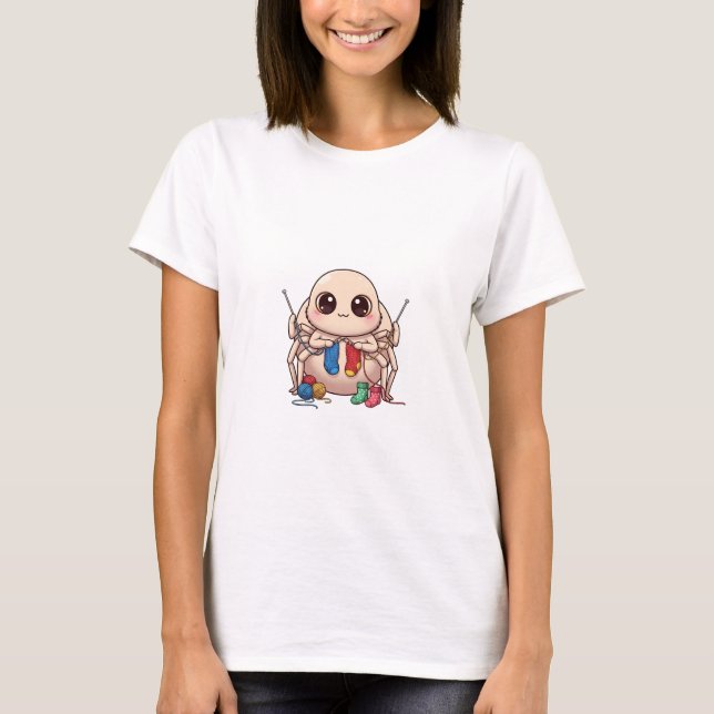 Strickende Spinne Pal T-Shirt (Vorderseite)