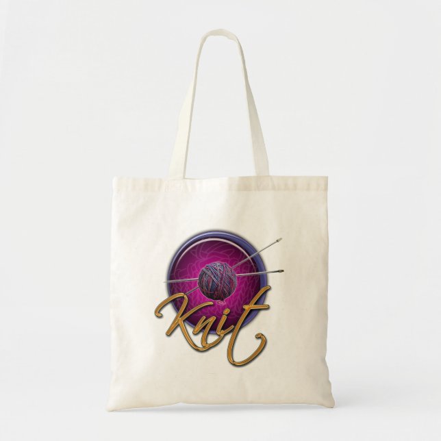 Strickende Taschen-Tasche Tragetasche (Vorne)