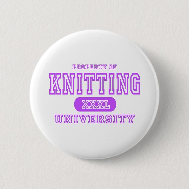 Strickende Universität Button (Vorderseite)
