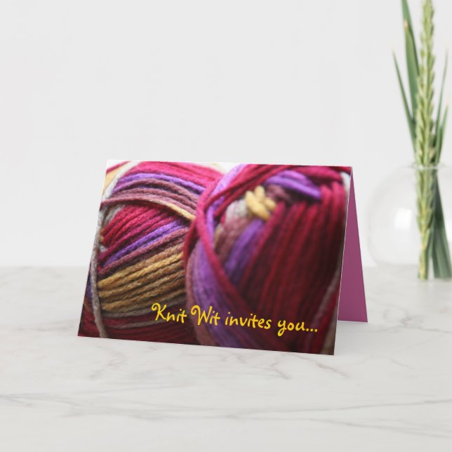 Strickende Verein-Einladung Einladung (Vorderseite)