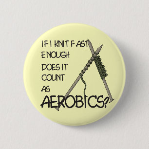 Strickender Aerobics Button