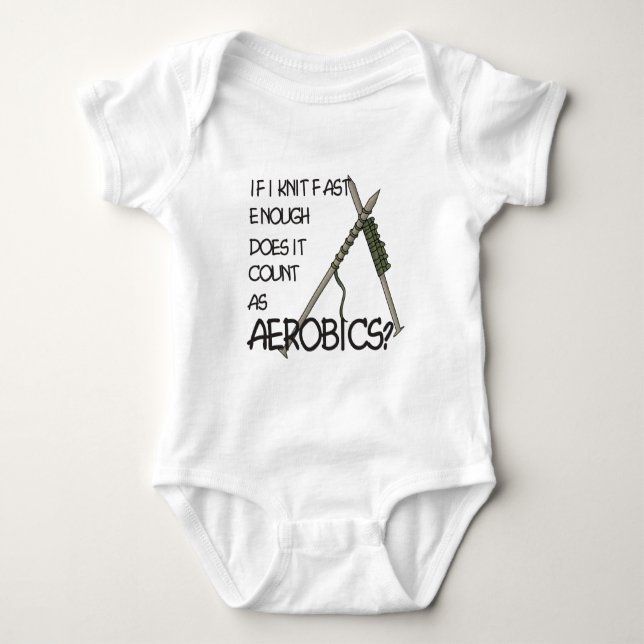Strickender Aerobics T-Shirt (Vorderseite)