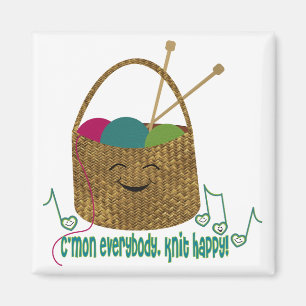 Strickender glücklicher Magnet