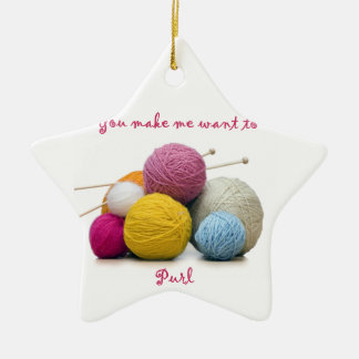 strickender Spaß Keramikornament