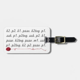 Strickendes Gepäckanhänger