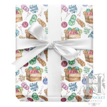 Strickendes Geschenkpapier