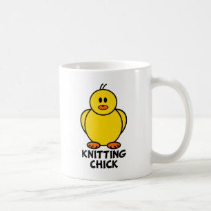 Strickendes Küken Kaffeetasse