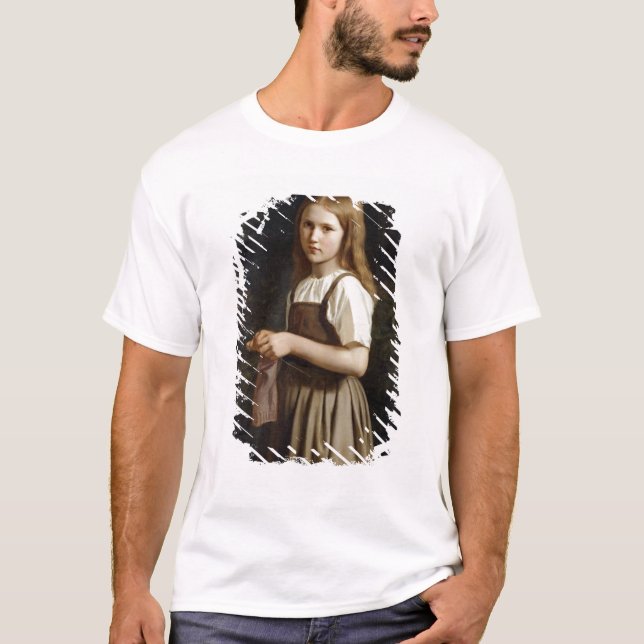 Strickendes Mädchen, 1854 T-Shirt (Vorderseite)