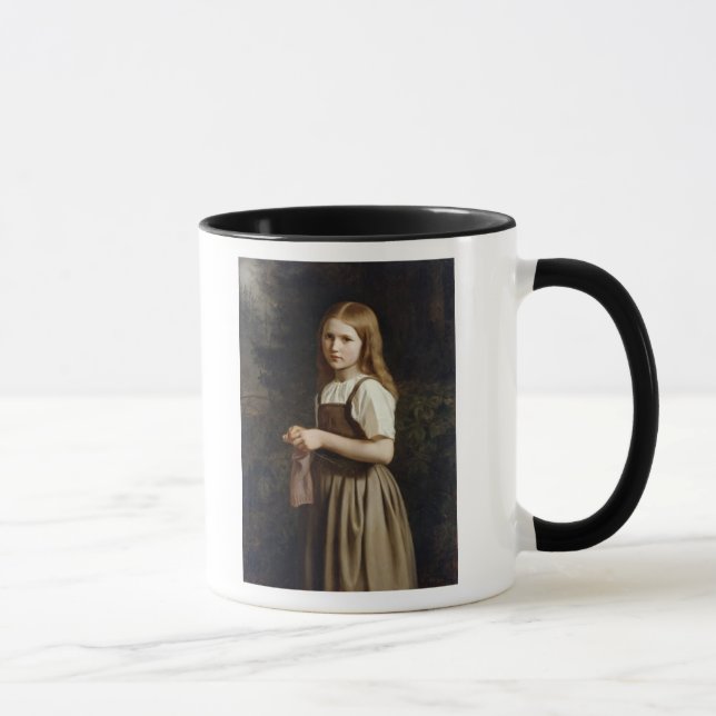 Strickendes Mädchen, 1854 Tasse (Rechts)