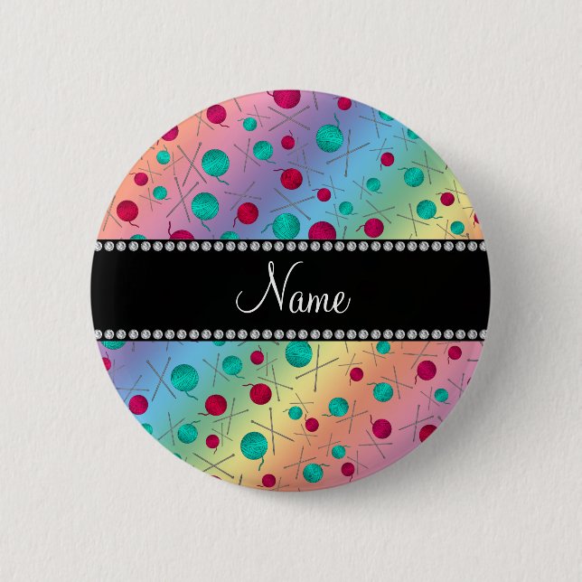 Strickendes Muster des personalisierten Button (Vorderseite)