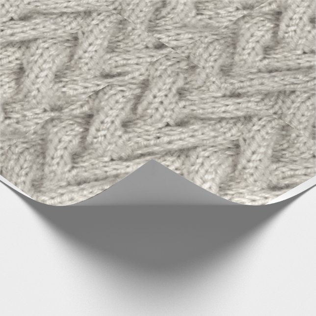 Strickendes Muster-Packpapier Geschenkpapier (Ecke)