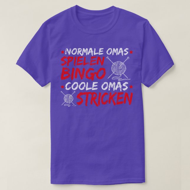 Strickerin Geschenk Oma Lusrets Stricken T-Shirt (Design vorne)