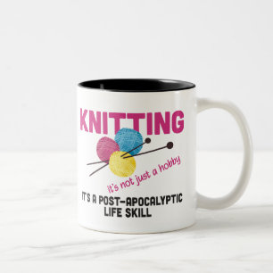 Strickfähigkeiten Schwarz 11 oz Zwei-Ton-Tasse Zweifarbige Tasse
