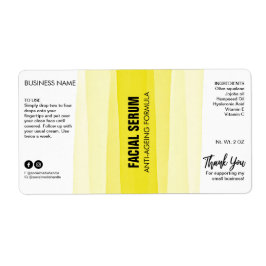 Strickfarbener gelber Tropfer Flasche Serumetikett