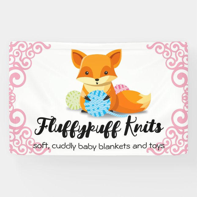 Strickfaser aus niedlichem Fuchsgarn, handgesponne Banner (Horizontal)
