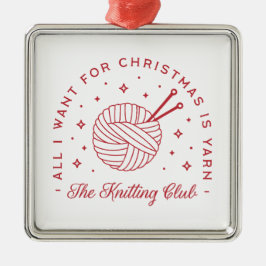 Strickgarn liebt Weihnachten Ornament Aus Metall