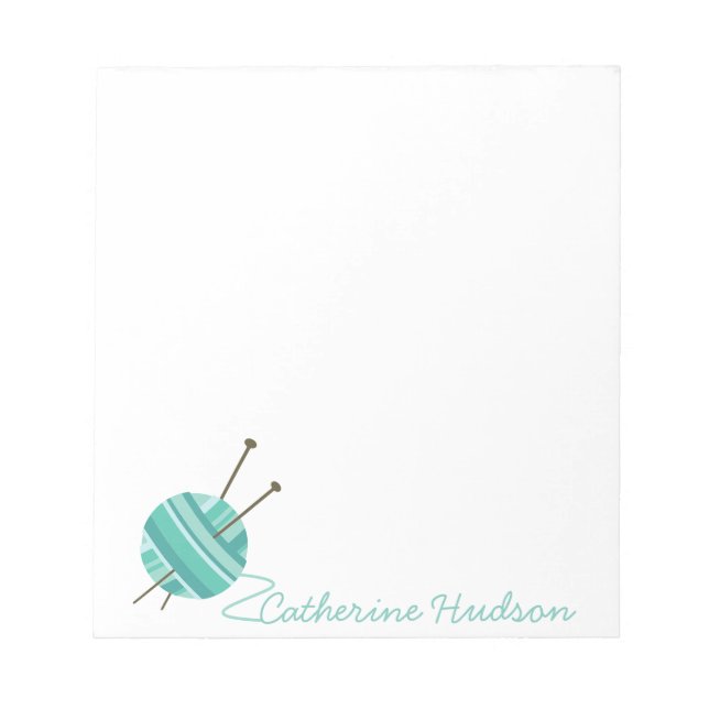 Strickgarn Personalisiert Notepad Notizblock (Vorderseite)
