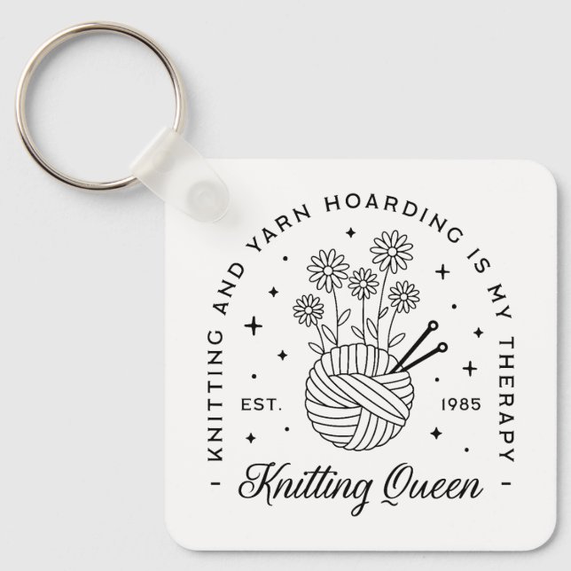 Strickgarnhöcker Schlüsselanhänger (Vorderseite)