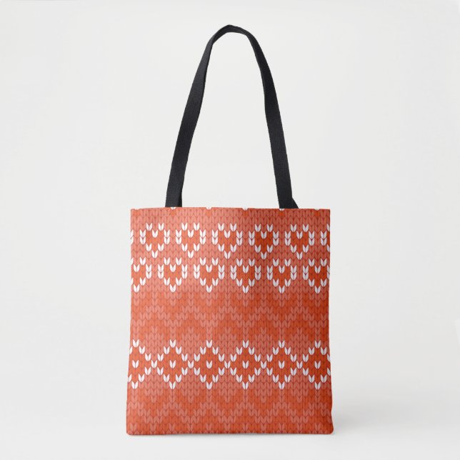 Strickgeometrisches nahtloses Muster Tasche (Vorderseite)