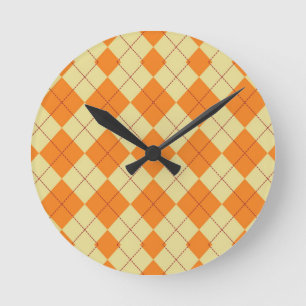 Strickjacke-Hintergrund Runde Wanduhr