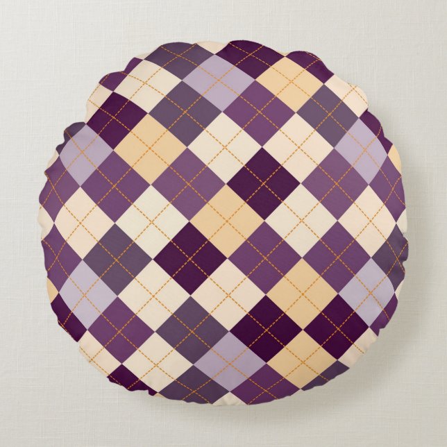 Strickjacke-Hintergrund Rundes Kissen (Vorderseite)