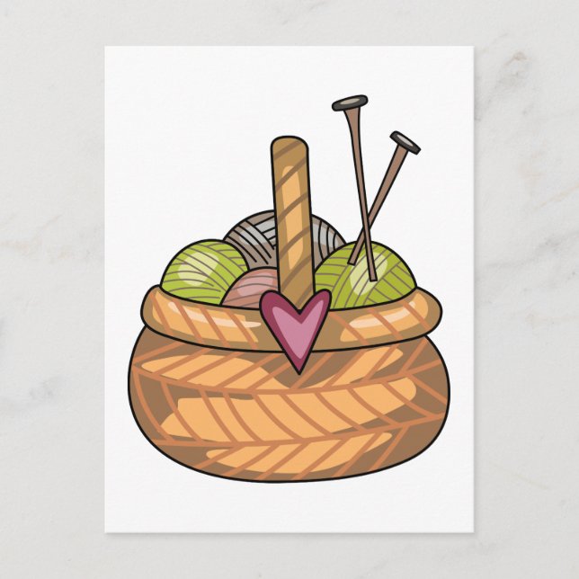 Strickkorb Postkarte (Vorderseite)
