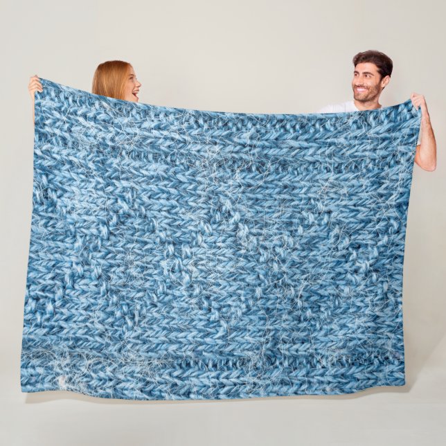 Strickmuster Fleecedecke (Beispiel)