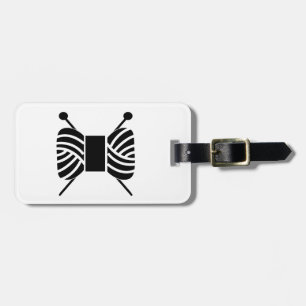 Stricknadeln u. Garn-Strang-Handwerk Gepäckanhänger