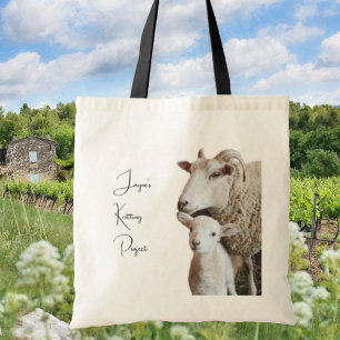 Strickschaf Lamm individuelles Projekt Tasche