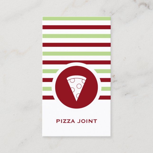 Strickschicke Pizzeria Visitenkarte (Vorderseite)