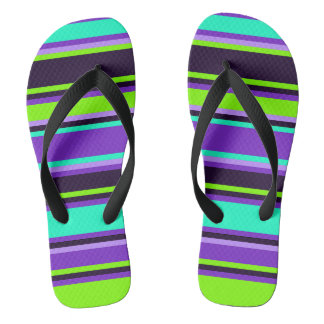Strickte Lila Aqua- und Chartreuse Unisex Flip Flo Flip Flops