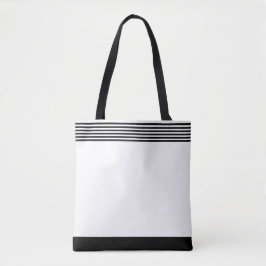 Strickte Schwarz-weiße Tasche