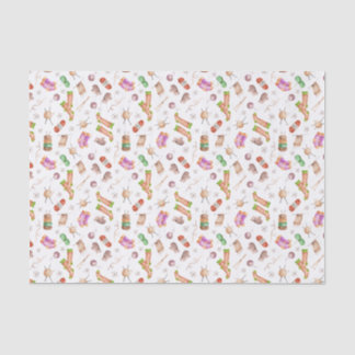 Strickteppich Seidenpapier