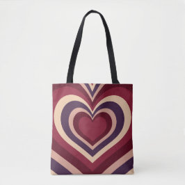 Strickter Beutel mit Retro-Rotes Herz Tasche