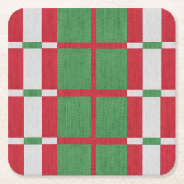 Strickwein Rechteckiger Pappuntersetzer