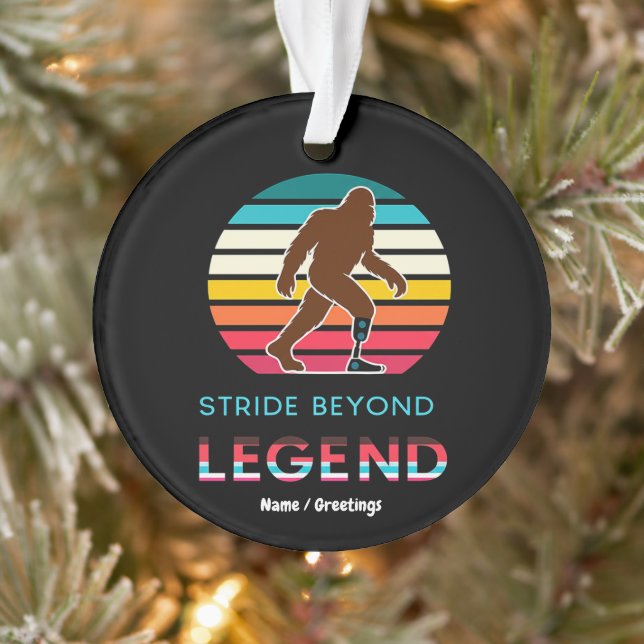 Stride Beyond Legend Sasquatch Amputee Vintage  Ornament (Baum)